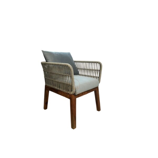 Woven Armchair with Cushion - Image 3