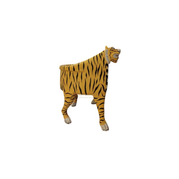 Handcrafted Tiger-Themed Accent Chair - Image 3