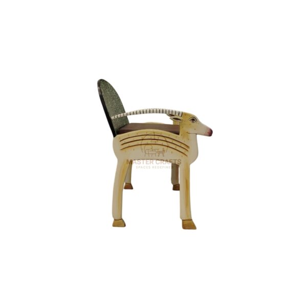 Handcrafted Goat-Themed Accent Chair - Image 3