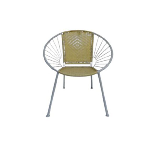 Tan Woven Acapulco-Style Chair
