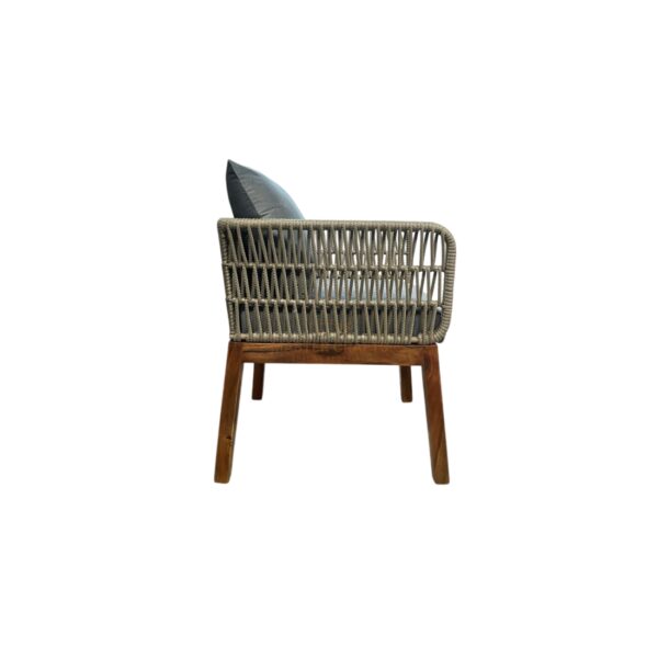 Woven Armchair with Cushion - Image 4