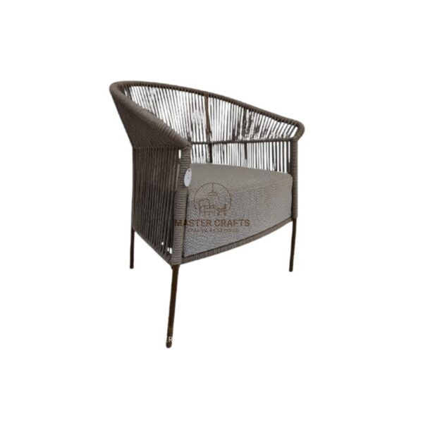 Taupe Woven Armchair - Image 3