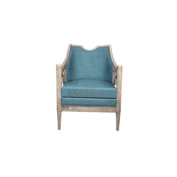 Teal Lattice Armchair