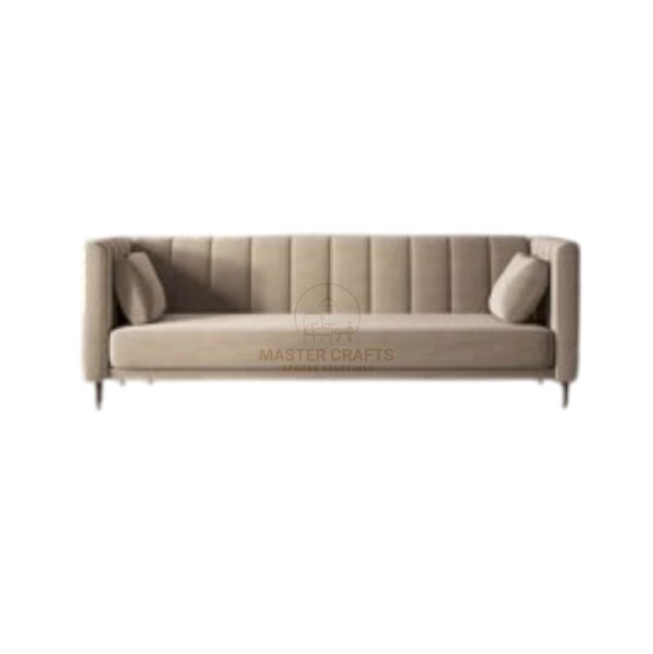 Sleek Taupe Minimalist Sofa