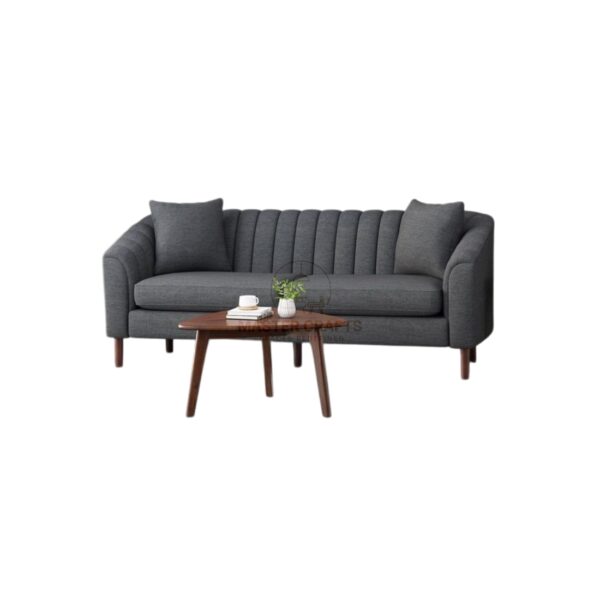 Mid-Century Charcoal Sofa