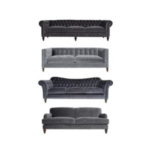 Grey Velvet Sofa Collection