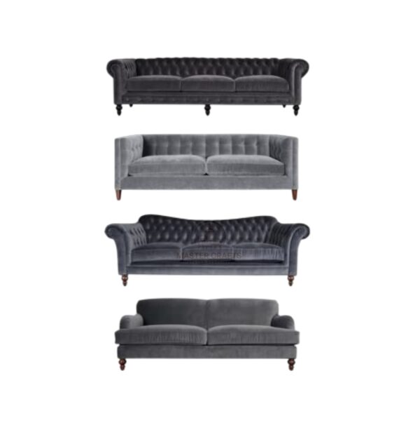 Grey Velvet Sofa Collection