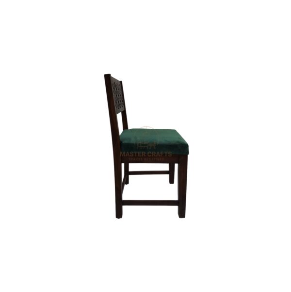 Emerald Lattice Wood Chair - Image 3