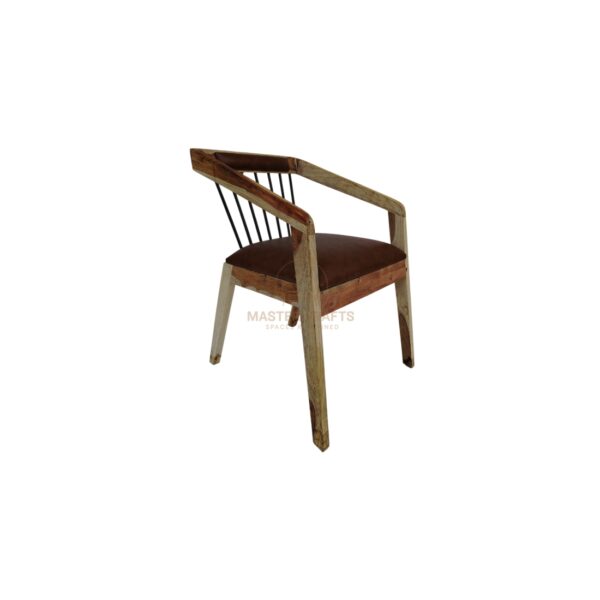 Rustic Spoke Wood Chair - Image 3