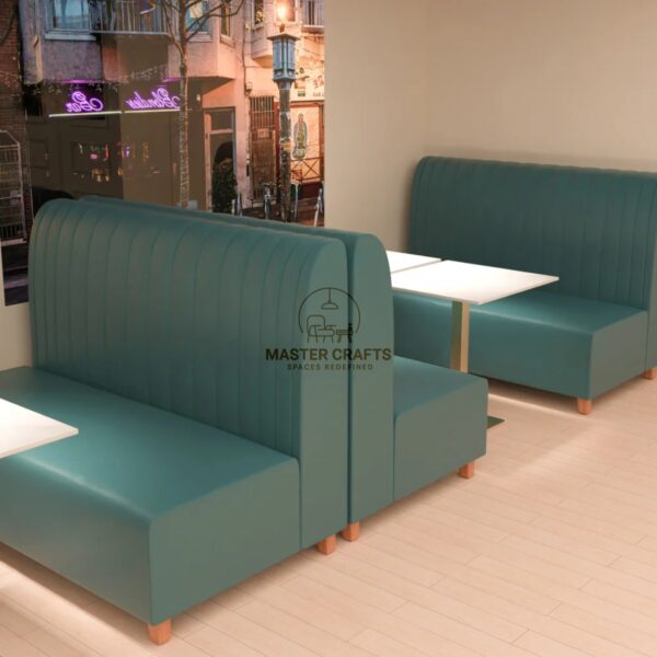 Retro-Inspired Two-Tone Upholstered Bench