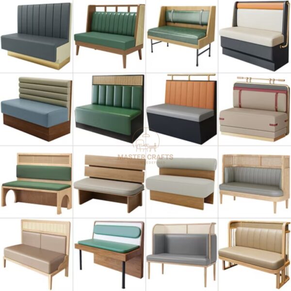 Elegant Padded Bench with Wood Frame