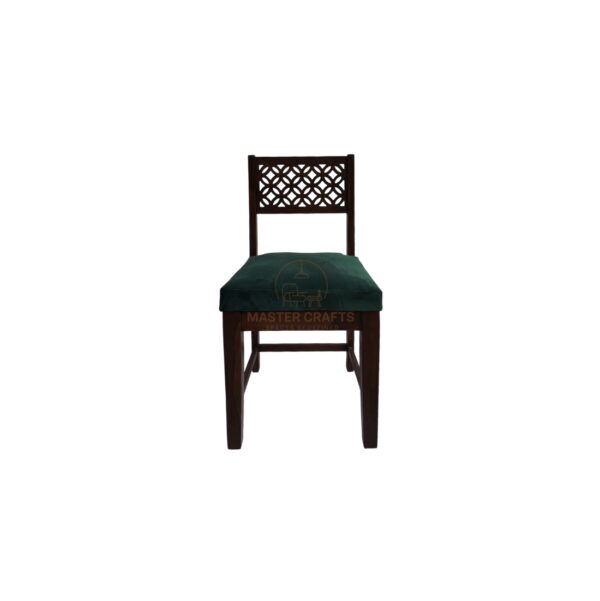 Emerald Lattice Wood Chair