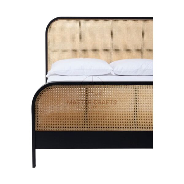 Elegant Curved Iron Canopy Bed Frame