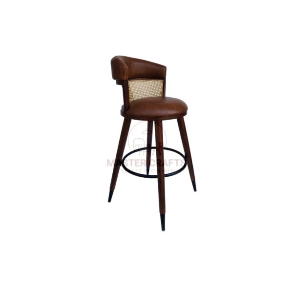 Wicker-Backed Bar Stool - Image 2