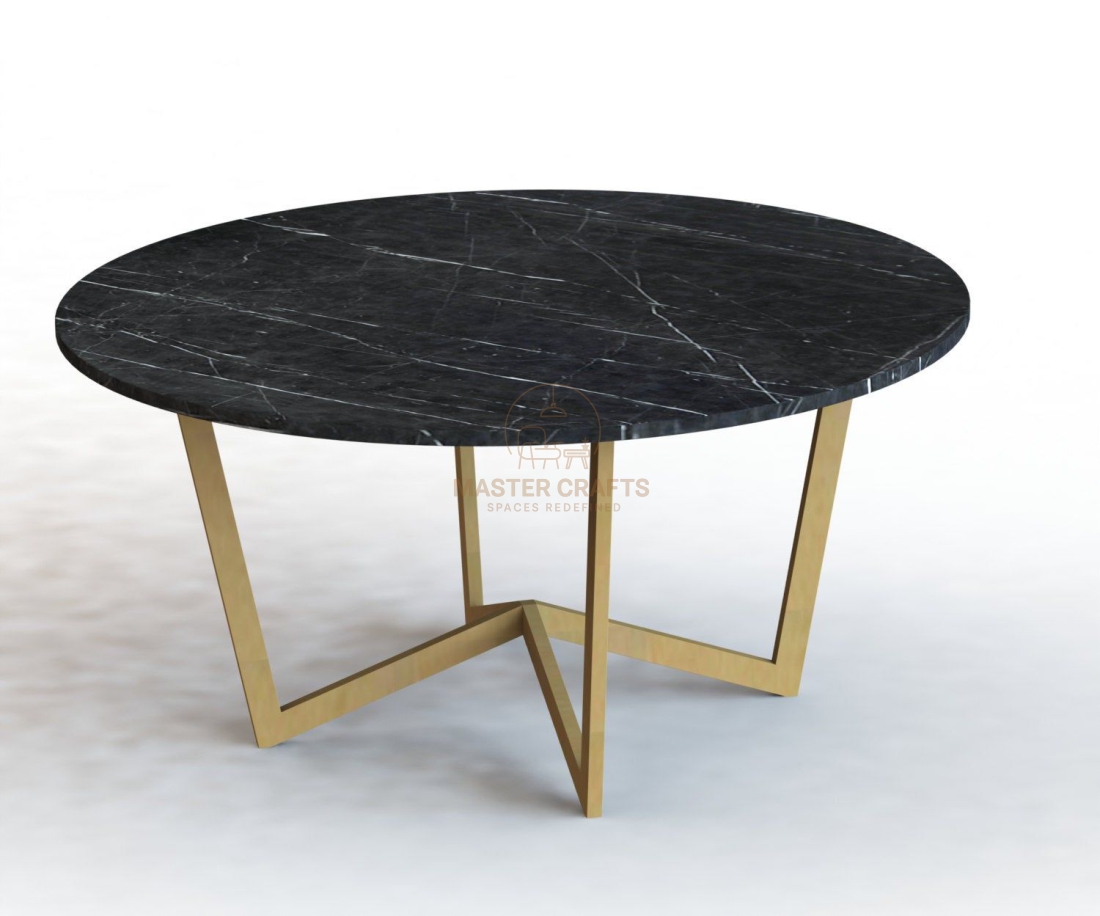 Black Marble "X" Base Coffee Table