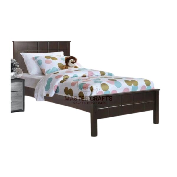 Deep Espresso Single Bed with Raised Panel Headboard
