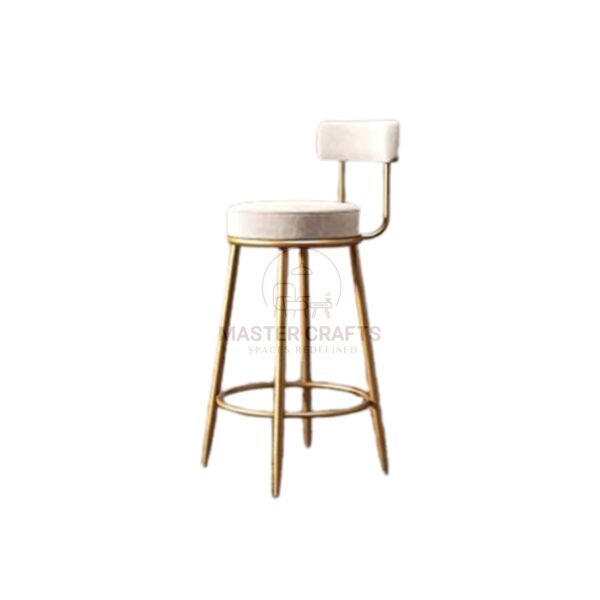 Classic Round Seat Brass Bar Stool