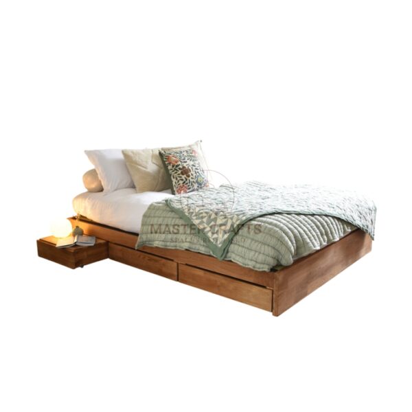 Low-Profile Japanese-Style Platform Bed with Under-Bed Storage