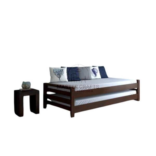 Space-Saving Wooden Daybed with Pull-Out Trundle