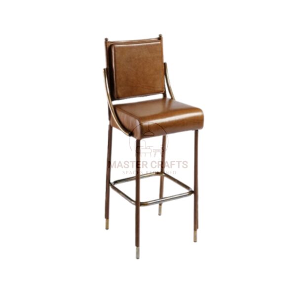 Mid-Century Modern Leatherette Bar Stool