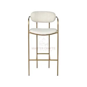  Gold Frame Upholstered Arm Bar Stool