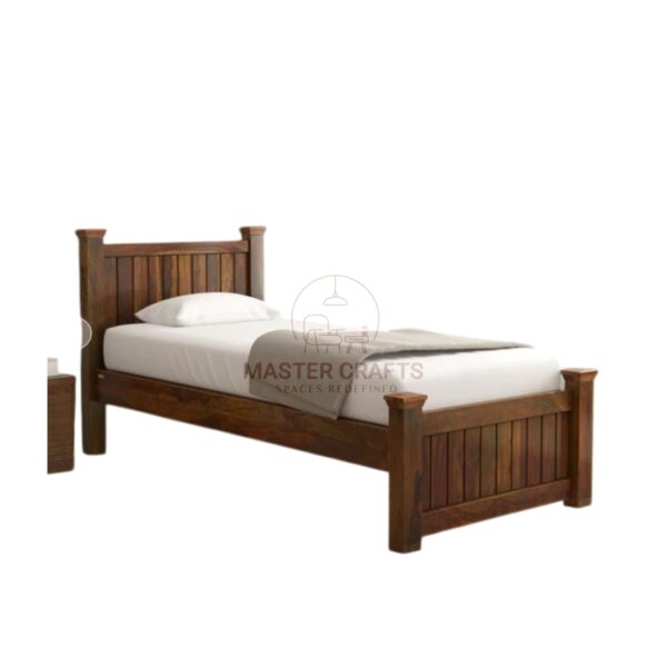  Solid Wood Traditional Single Bed with High Posts