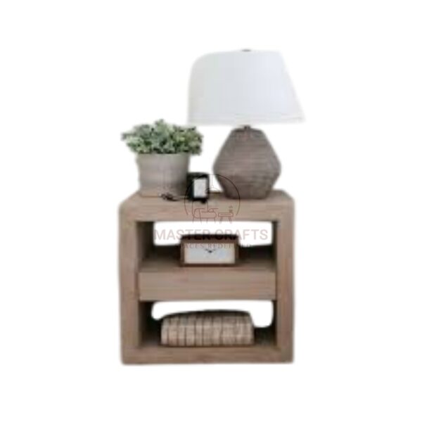 The Driftwood Cube Nightstand