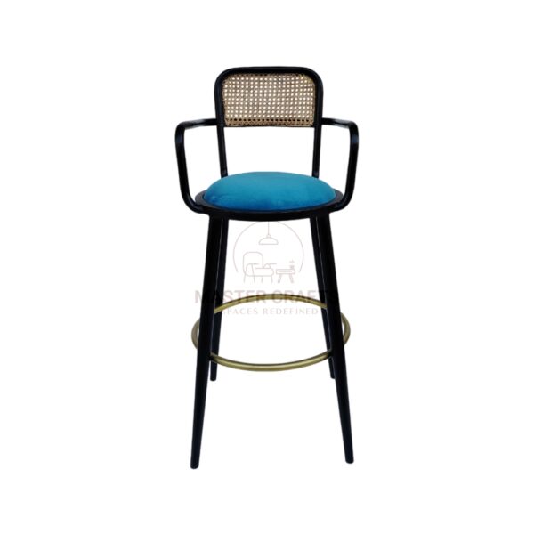 Azure Cane Bar Chair