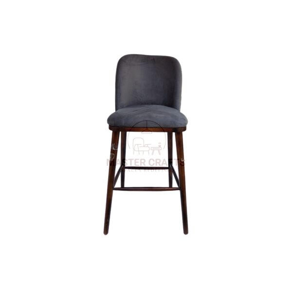 Charcoal Velvet Bar Chair