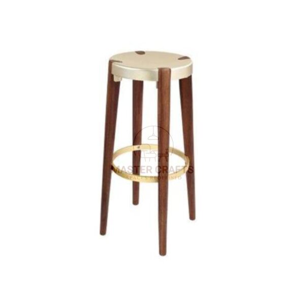  Mid-Century Modern Mixed-Material Stool