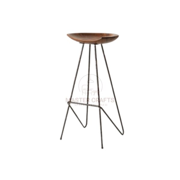 Wire-Frame Contoured Seat Stool