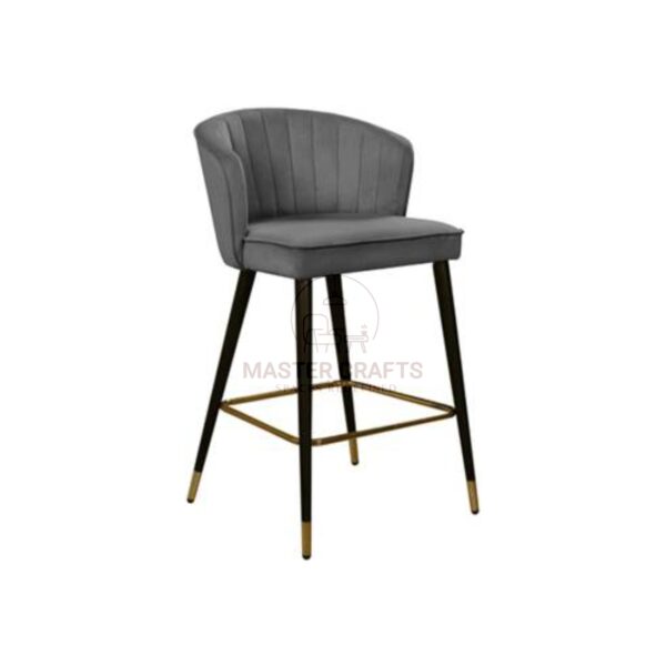 Contemporary Barrel Back Bar Stool with Split Finish