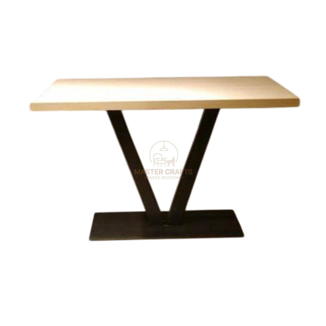 Contemporary V-Base Console Table