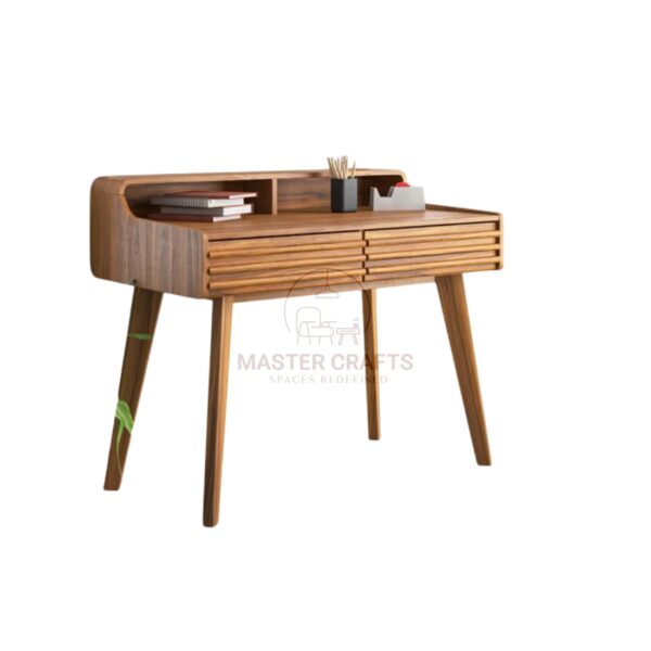 The Rattan-Front Organizer Desk