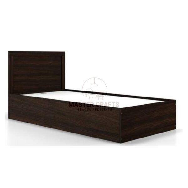 Minimalist Dark Wood Platform Bed