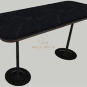 Black Marble Twin Pedestal Dining Table