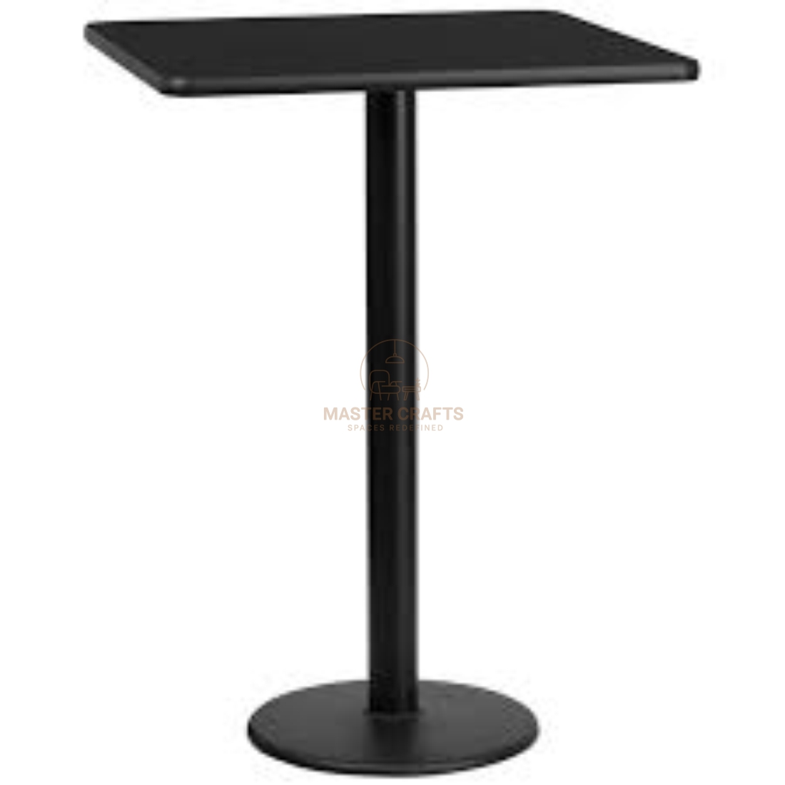Sleek Black Bar Height Table