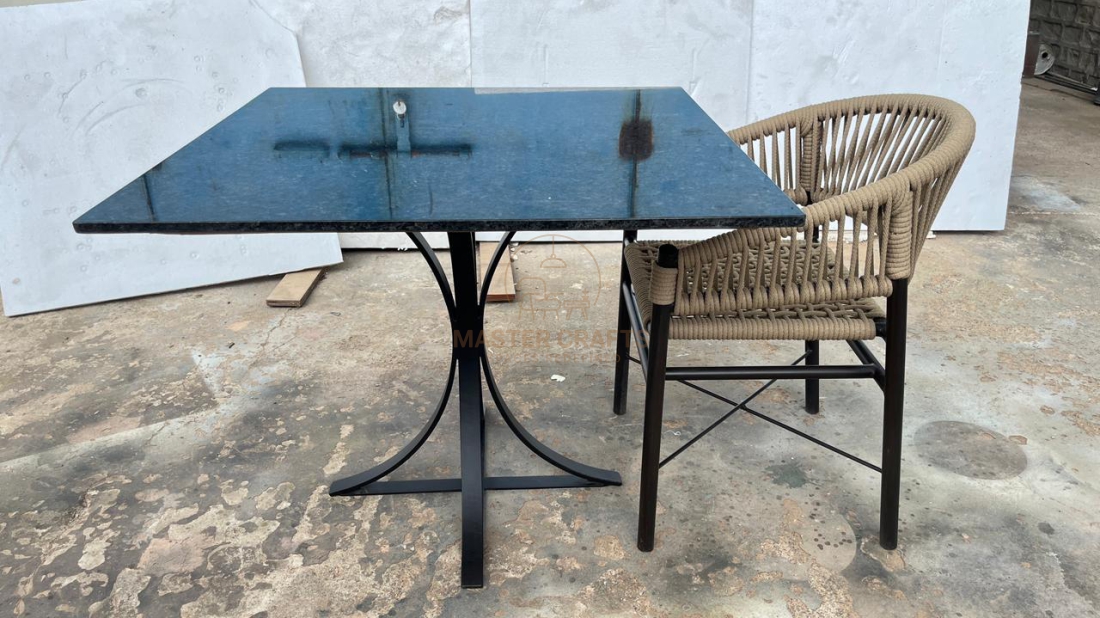 Sculptural Industrial Bistro Table