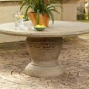 Classic Stone Pedestal Outdoor Table