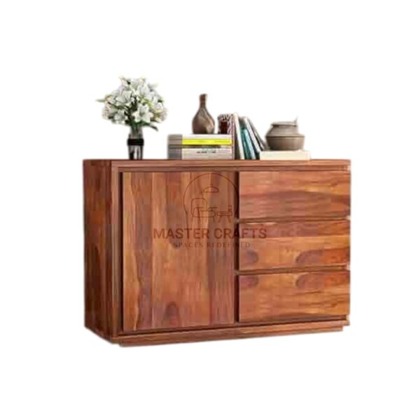Solid Sheesham Wood Sideboard with Storage
