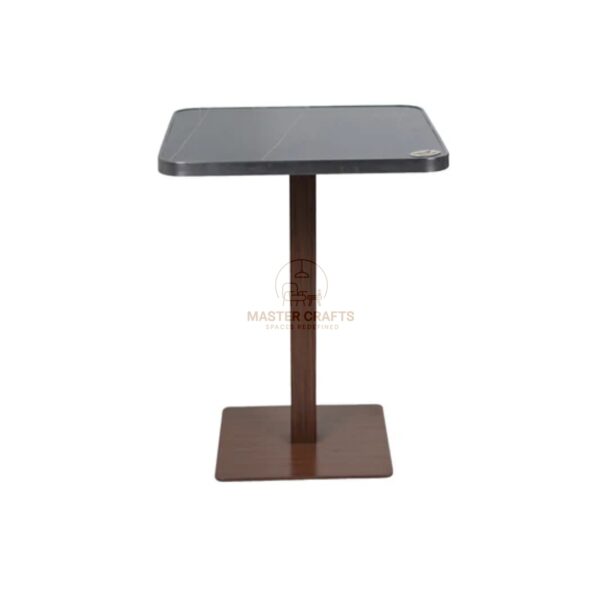 Transitional Dark Marble Bistro Table