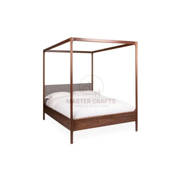 Modern Upholstered Canopy Bed Frame