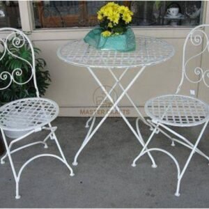 Antique White Folding Bistro Set
