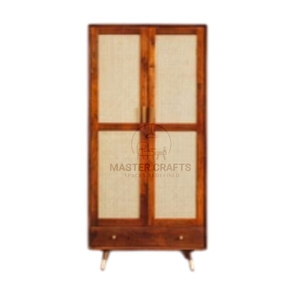 The Vintage Rattan Double-Square Armoire