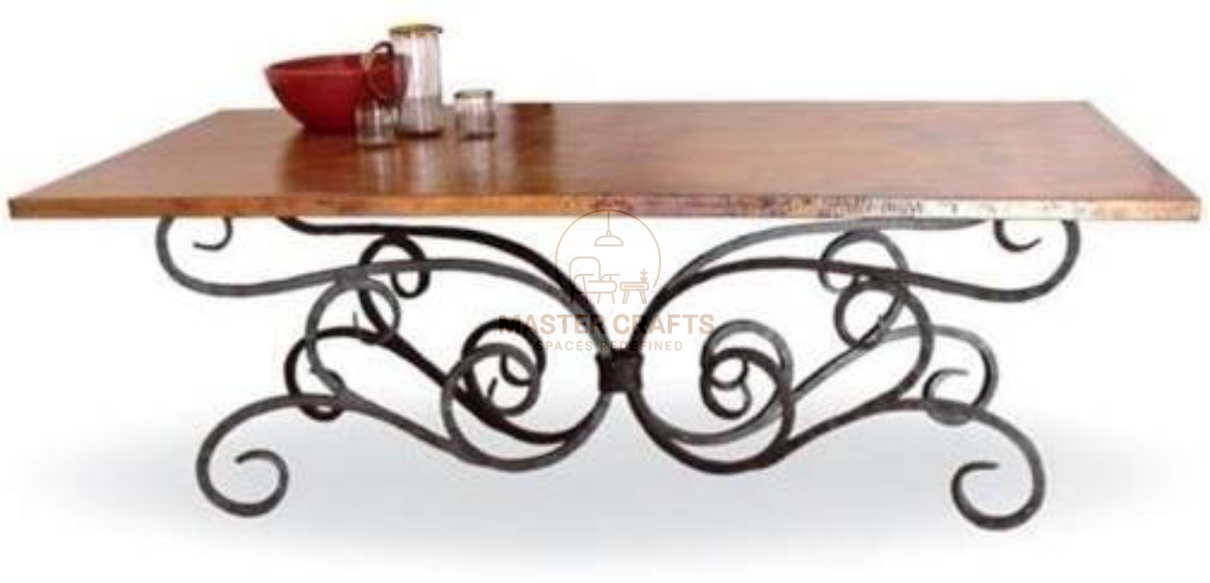 Forged Scrollwork Dining Table